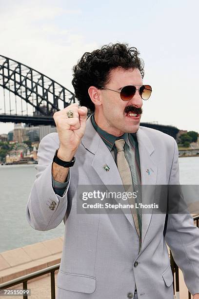 Borat Borat Attends Sydney Press Conference Photos and Premium High Res ...