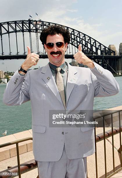 Borat Borat Attends Sydney Press Conference Photos and Premium High Res ...