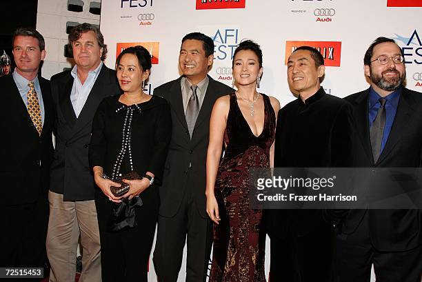 Fest director Christian Gaines, Sony Pictures Classic Co-President Tom Bernard, Jasmine Chow, husband actor Chow Yun Fat, actress Gong Li, Director...