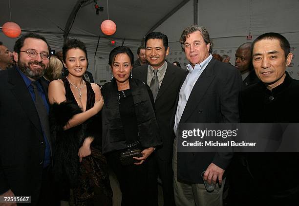 Sony Pictures Classic Co-President Michael Barker, actress Gong Li, Jasmine Chow, actor Chow Yun Fat, Sony Pictures Classic Co-President Tom Bernard...