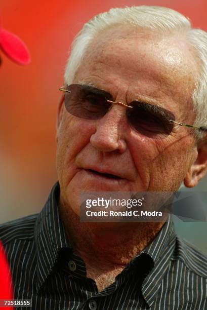 Former Head Coach Don Shula of the Miami Dolphins prior to a game against the Kansas City Chiefs at Dolphin Stadium on November 12, 2006 in Miami,...