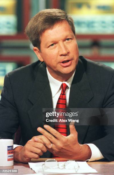 Representative John Kasich on NBC's "Meet the Press" August 27, 2000 in Washington.