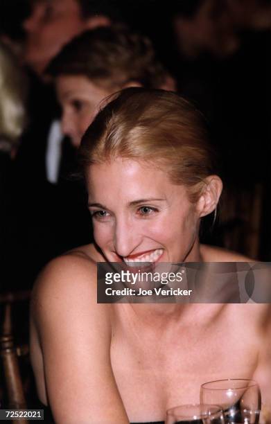 Carolyn Bessette Kennedy laughs at the Grand Central Station Gala October 5, 1998 in New York City. July 16, 2000 marks the one-year anniversary of...