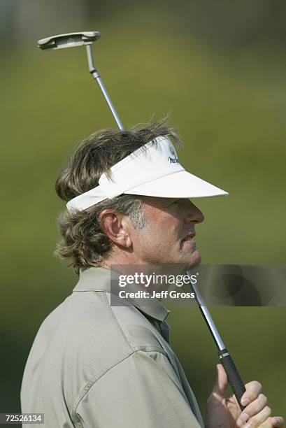 Tommy Armour III watches a putt during the second round of the Nissan Open at the Riviera C.C. In Pacific Palisades, California. DIGITAL IMAGE...