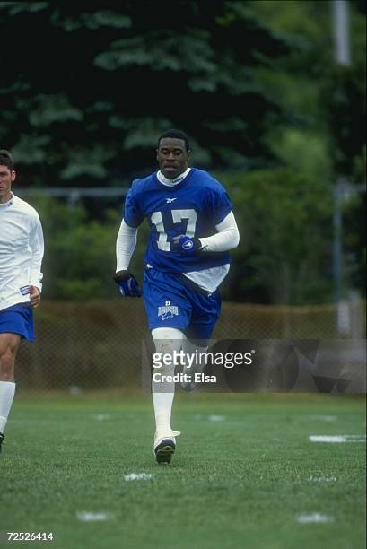 Germane Crowell of the Detroit Lions in action during Rookie Camp at the Silverdome Practice Field in Pontiac, Michigan. Mandatory Credit: Elsa Hasch...