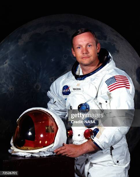 Astronaut Neil A. Armstrong poses for a portrait July 1969. Armstrong was the Commander of Apollo 11 Lunar Landing Mission. The 30th anniversary of...