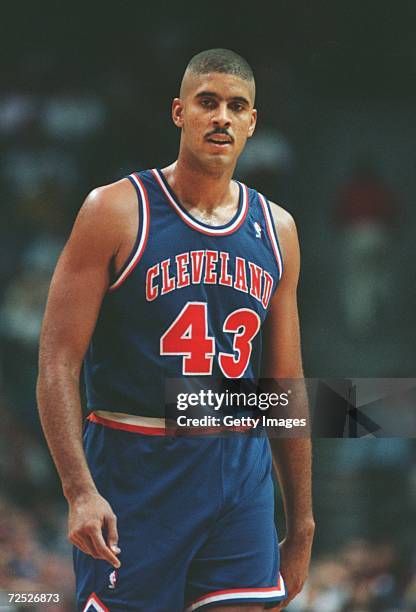 Brad Daugherty of the Cleveland Cavaliers during the Cavaliers versus the Miami Heat at the Miami Arena in Miami, Florida.