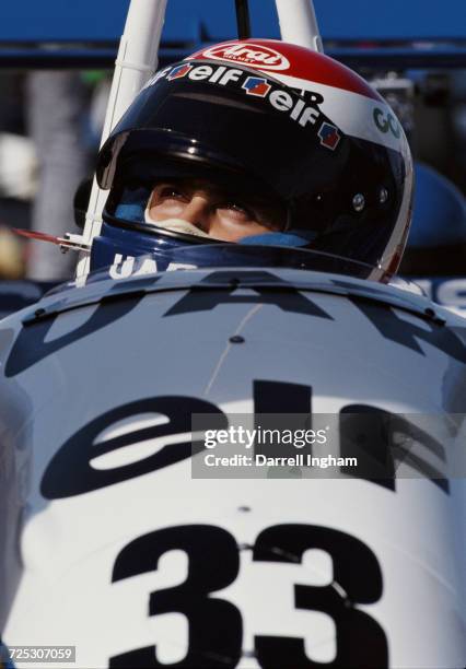 Eric Bernard of France, driver of the DAMS Lola T89/50 Mugen during the FIA International F3000 Championship race on 9 April 1989 at the Silverstone...