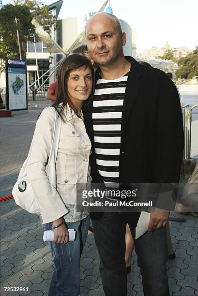Actor Steve Bastoni and his partner attend the Australian Premiere of Catch A Fire at Fox Studios on November 14, 2006 in Sydney, Australia.