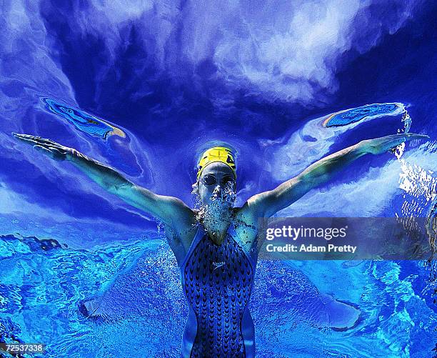 Brooke Hanson of Australia during a feature shoot at Palm Beach Pool May 7, 2004 in Currumbin on the Gold Coast, Australia.