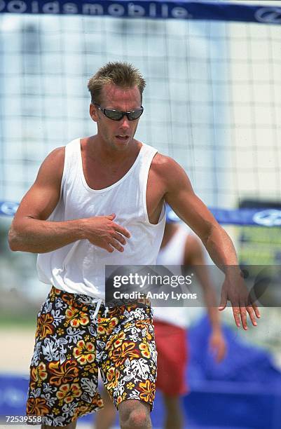 Jerry Graham looks on during the 2000 Oldsmobile Alero Beach Volleyball - US Olympic Challenge Series in Deerfield Beach, Florida. Mandatory Credit:...