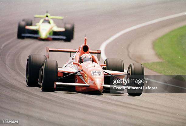 Tony Stewart races at the Indianapolis 500 in Indianapolis, Indiana. Mandatory Credit: Vincent Laforet/ALLSPORT