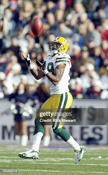 Shaun Bodiford of the Green Bay Packers makes the catch during against the Buffalo Bills on November 5, 2006 at Ralph Wilson Stadium in Orchard Park,...