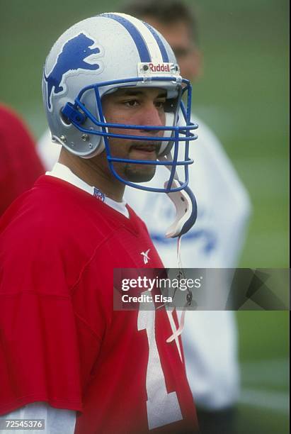 Charlie Batch of the Detroit Lions in action during Rookie Camp at the Silverdome Practice Field in Pontiac, Michigan. Mandatory Credit: Elsa Hasch...