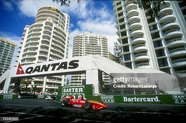Alex Zanardi from Team Target/Chip Gnassi driving the Reynard Honda 98I during the CART - Honda Indy Australia in Surfers Paradise, Australia....