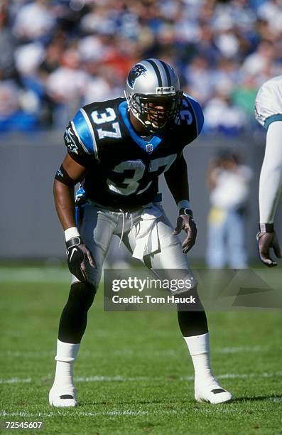 Cornerback Leonard Wheeler of the Carolina Panthers in action during the game against the Miami Dolphins at the Ericsson Stadium in Charlotte, North...