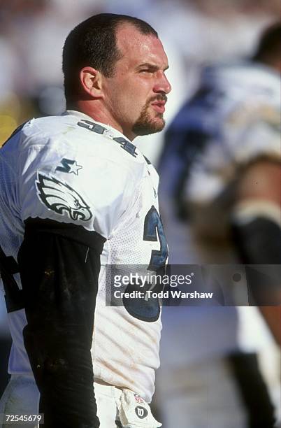 Fullback Kevin Turner of the Philadelphia Eagles looks on during the game against the San Diego Chargers at the Qualcomm Stadium in San Diego,...