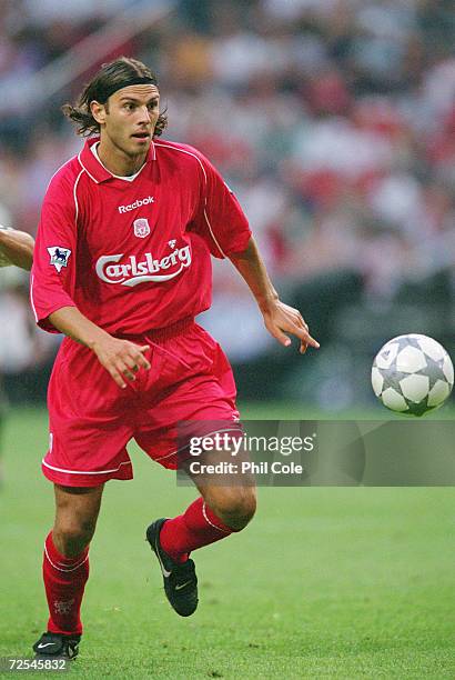 Patrik Berger of Liverpool on the ball during the pre-season friendly Amsterdam Trophy match against Ajax at the Amsterdam ArenA in Holland....