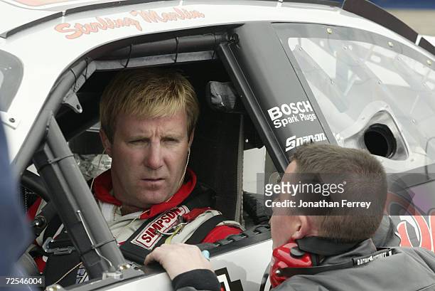 Sterling Marlin driver of the Target Chip Ganassi Racing Dodge Intrepid R/T during Daytona 500 speedweeks in preparation for the NASCAR Winston Cup...
