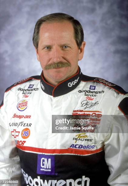 Race car driver Dale Earnhardt Sr. Poses for a portrait during Daytona Speedweek February 10, 2000 in Datyona Beach, Florida. Earnhardt, a seven-time...