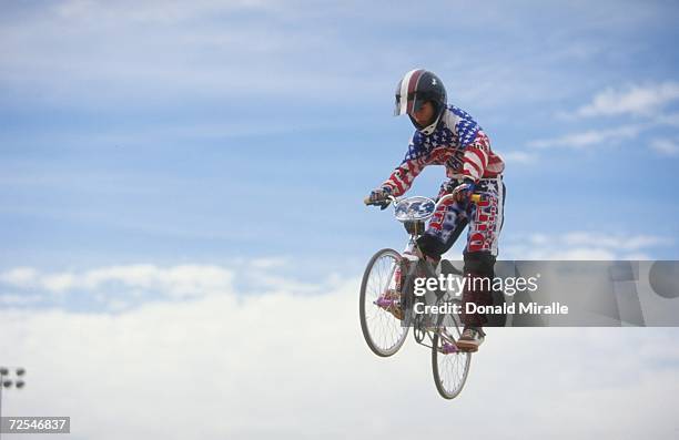 Cammarata in action during the NBL BMX Championships at the Nellis Track in Las Vegas, Nevada. Mandatory Credit: Donald Miralle /Allsport