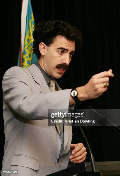 Borat Sacha Baron Cohen Promotes Borat Film In Melbourne Photos and Premium ...