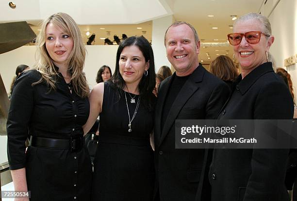Danielle Carrig, Popofsky Kramer, fashion designer, Michael Kors and his mother Joan Kors attend the Michael Kors in-store appearance and fashion...