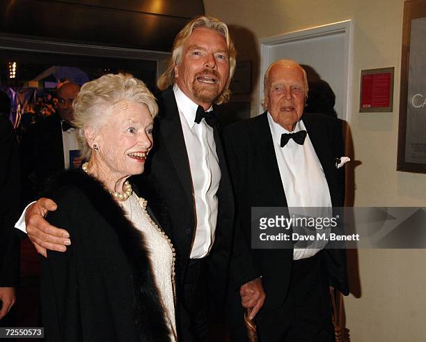 Richard Branson with parents Eve and Ted Branson arrive at the world premiere of the new James Bond film "Casino Royale" held at Odeon Leicester...