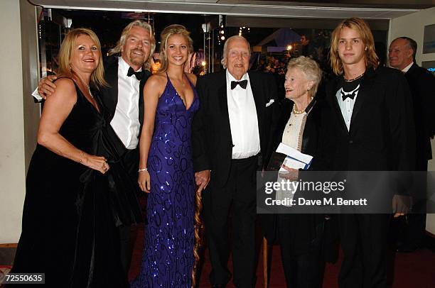 Joan Templeman, Richard Branson, Holly Branson, Ted and Eve Branson, and Sam Branson arrive at the world premiere of the new James Bond film "Casino...