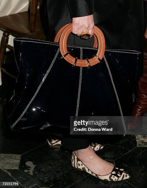 Designer Kate Spade's bag at the FedEx Corp. And CFDA celebration of Stan Herman's 16-year CFDA Presidency on Fifth Avenue November 14, 2006 in New...