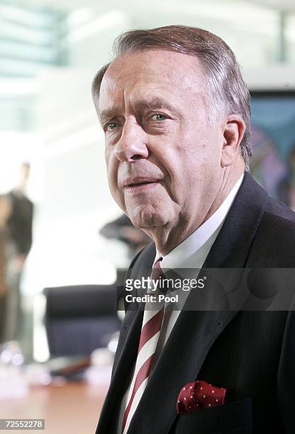 German Culture minister Bernd Neumann attends the weekly German government cabinet meeting at the Chancellery November 15, 2006 in Berlin, Germany.