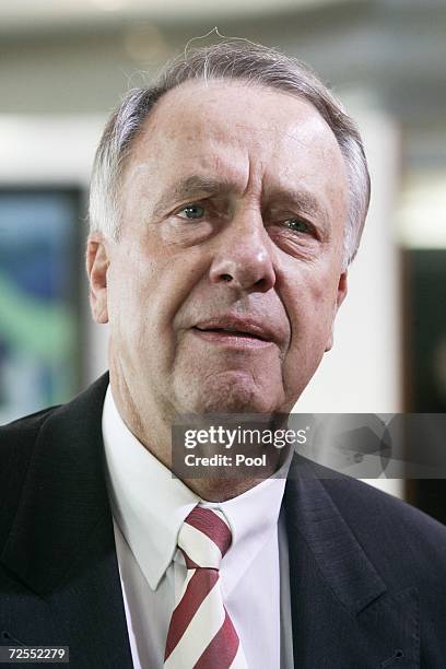 German Culture minister Bernd Neumann attends the weekly German government cabinet meeting at the Chancellery November 15, 2006 in Berlin, Germany.