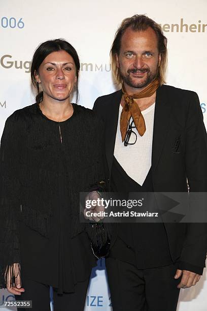 Designers Marcella Lindeberg and Johan Lindeberg of J.Lindeberg jeans attends the 10th Anniversary of the Hugo Boss Prize held at the Solomon R....