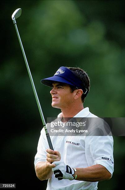 Brian Henninger follows his shot during the Advil Western Open, part of the PGA Tourat the Cog Hill Country Club in Lemont, Illinois.Mandatory...