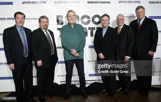 Vice Chairman of MSG and Cablevision Hank Ratner, Chairman of MSG and CEO of Cablevision James Dolan, Gregg Allman of the Allman Brothers Band,...