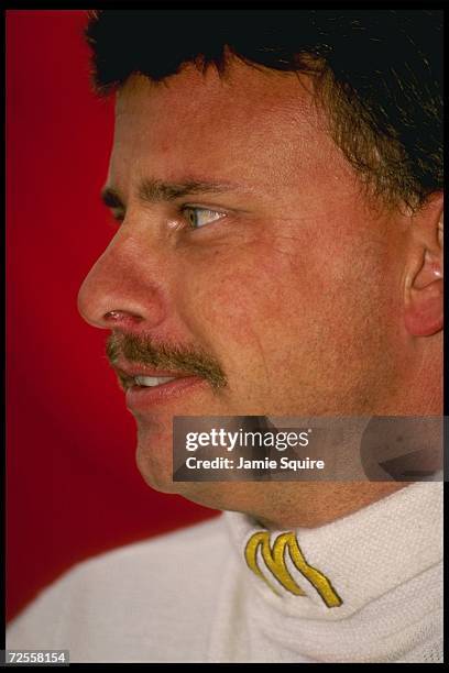 Cory McClenathan looks on during the NHRA Winternationals held at Pomona Dragway in California. Mandatory Credit: Jamie Squire /Allsport