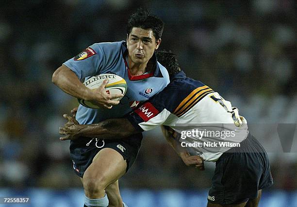 Fancis Cullimore of the Waratahs in action during the Round 9 Super 12 match between the the ACT Brumbies and the New South Wales Waratahs being...