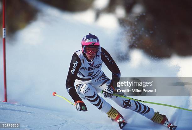 Katja Seizinger of Germany during the Alpine World Ski Championship in Sierra Nevada, Spain. Mandatory Credit: Mike Powell/Allsport