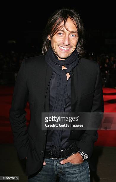 French DJ Bob Sinclar, arrives at the 2006 World Music Awards at Earls Court on November 15, 2006 in London.