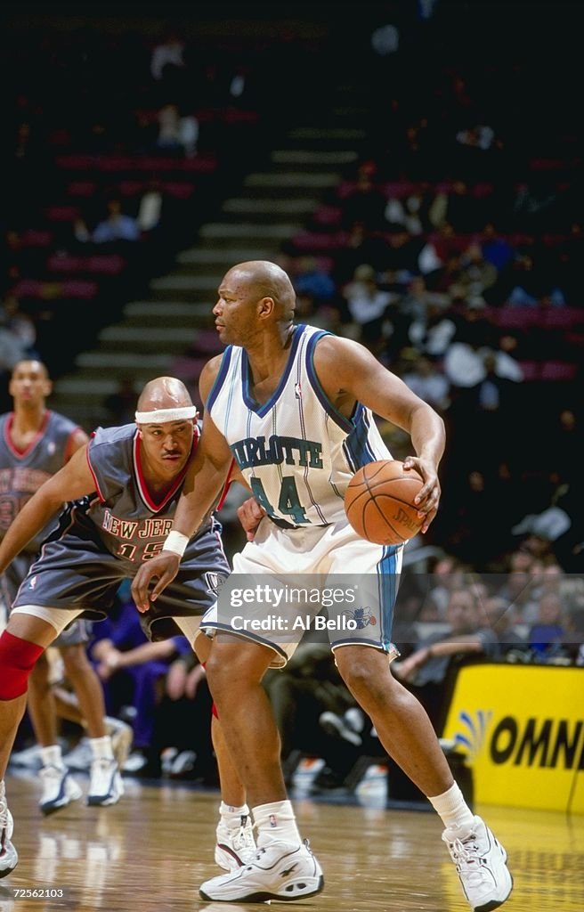 Derrick Rutherford Derrick Coleman of the Charlotte Hornets in action during the game ...