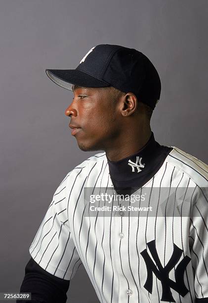 Infielder Alfonso Soriano of the New York Yankees poses for a studio portrait during Spring Training Photo Day in Tampa, Florida. Mandatory Credit:...