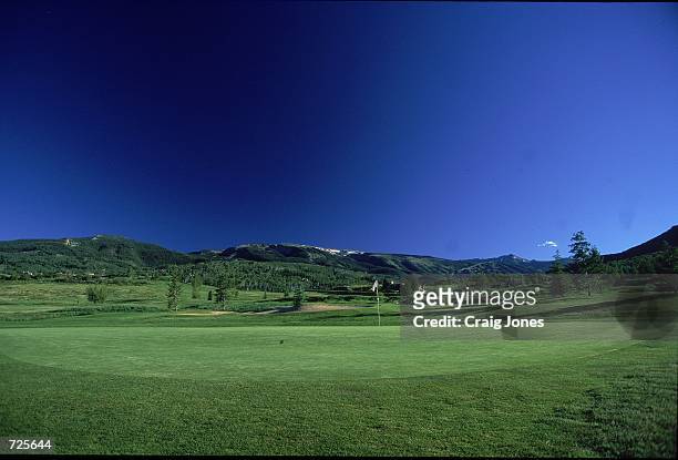 View of hole at the Snowmass Golf Course and Club in Snowmass, Colorado.Mandatory Credit: Craig Jones /Allsport