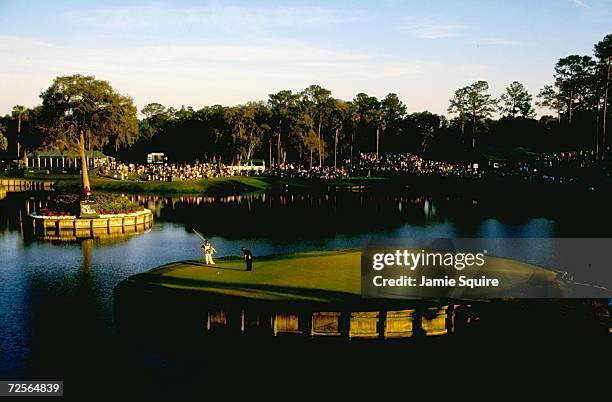 David Duval on the 17th hole during The Players Championship at Sawgrass in Ponte Vedra Beach, Florida. Mandatory Credit: Jamie Squire /Allsport