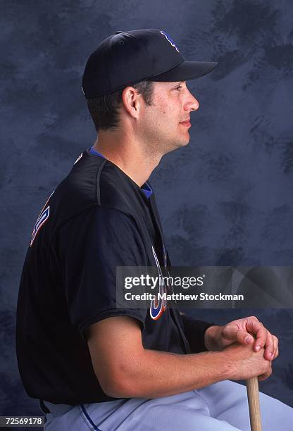 Infielder Robin Ventura of the New York Mets poses for a studio portrait during Spring Training Photo Day in Port St. Lucie , Florida. Mandatory...