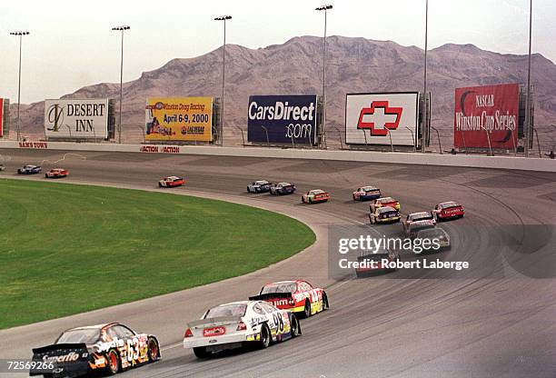 General view of turn one during the Busch Grand National Sam''s Town 300 at Las Vegas Motorspeedway in Las Vegas, Nevada.