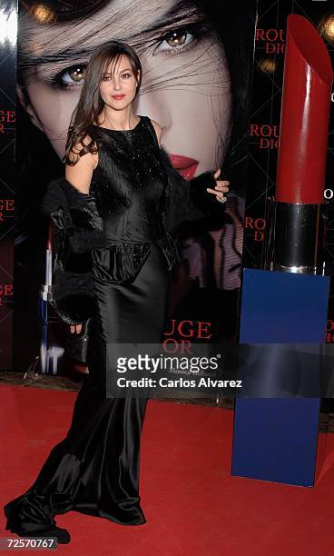 Actress Monica Bellucci attends the Christian Dior Gala Dinner on November 15, 2006 at Palacio de la Bolsa de Madrid in Madrid, Spain.