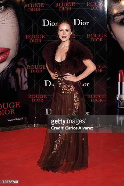 Actress Silvia Abascal attends Christian Dior Gala Dinner on November 15, 2006 at Palacio de la Bolsa de Madrid in Madrid, Spain.