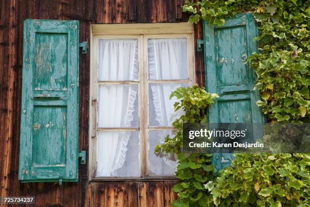 windows - champéry stock pictures, royalty-free photos & images