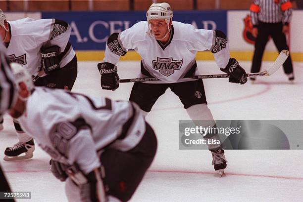 Craig Johnson of the Los Angeles Kings during their 4-1 victory over the Toronto Maple Leafs at the Great Western Forum in Inglewood, California....