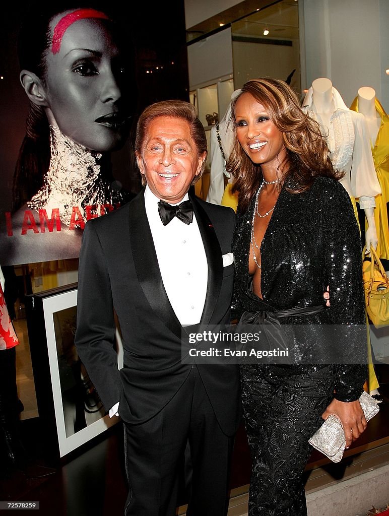 Designer Valentino and model Iman host a cocktail reception to... News ...